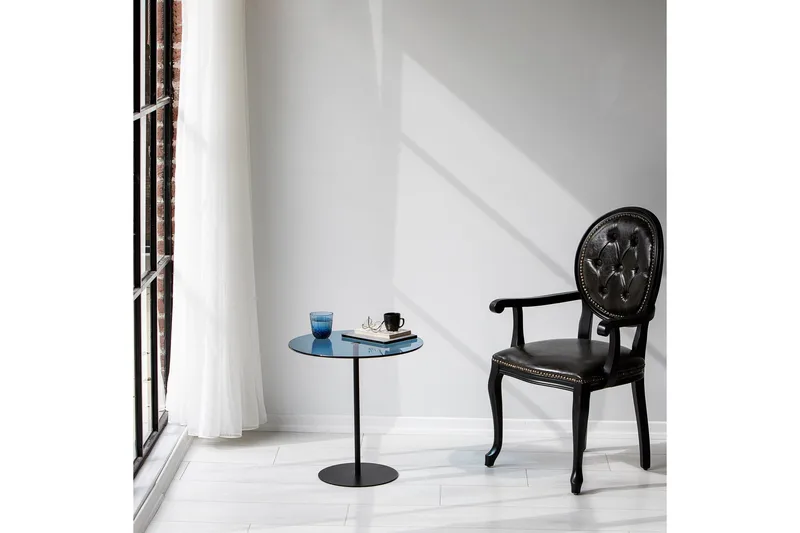 Chill-Out Sidebord 50x50 cm Svart/Blå - Hanah Home - Møbler - Bord - Avlastningsbord & sidobord - Brettbord og småbord