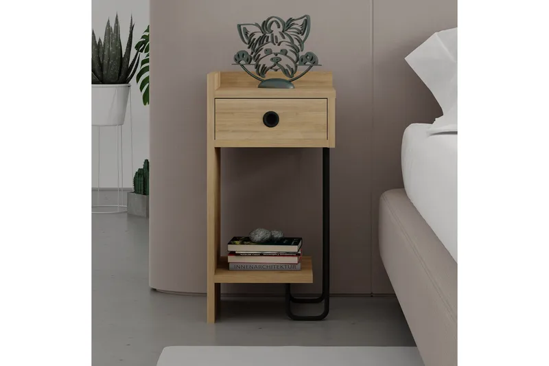 Sirius Nattbord 32x30 cm Lysbrun - Hanah Home - Møbler - Bord - Avlastningsbord & sidobord - Sengebord & nattbord