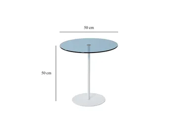 Chill-Out Sidebord 50x50 cm Hvit/Blå - Hanah Home - Møbler - Bord - Avlastningsbord & sidobord - Brettbord og småbord