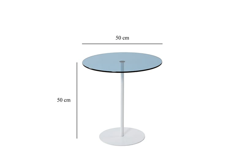 Chill-Out Sidebord 50x50 cm Hvit/Blå - Hanah Home - Møbler - Bord - Avlastningsbord & sidobord - Brettbord og småbord