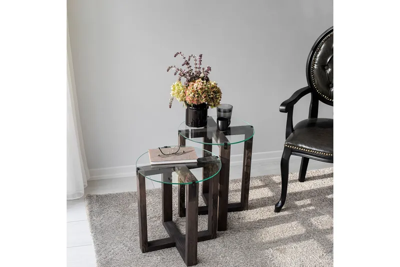 Liepene Sidebord 45x40 cm Svart - Hanah Home - Møbler - Bord - Avlastningsbord & sidobord - Brettbord og småbord