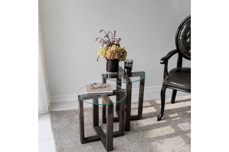 Liepene Sidebord 45x40 cm Svart - Hanah Home - Møbler - Bord - Avlastningsbord & sidobord - Brettbord og småbord