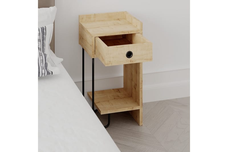 Sirius Nattbord 32x30 cm Lysbrun - Hanah Home - Møbler - Bord - Avlastningsbord & sidobord - Sengebord & nattbord