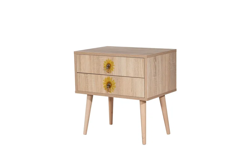 Bertoaria Nattbord 60x40 cm Brun - Hanah Home - Møbler - Bord - Avlastningsbord & sidobord - Sengebord & nattbord