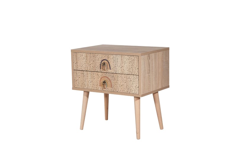 Bertoaria Nattbord 60x40 cm Brun - Hanah Home - Møbler - Bord - Avlastningsbord & sidobord - Sengebord & nattbord