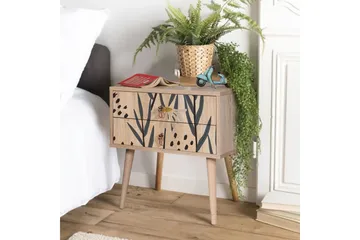 Bertoaria Nattbord 60x40 cm Brun - Hanah Home - Møbler - Bord - Avlastningsbord & sidobord - Sengebord & nattbord