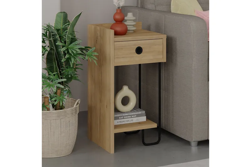 Sirius Nattbord 32x30 cm Lysbrun - Hanah Home - Møbler - Bord - Avlastningsbord & sidobord - Sengebord & nattbord