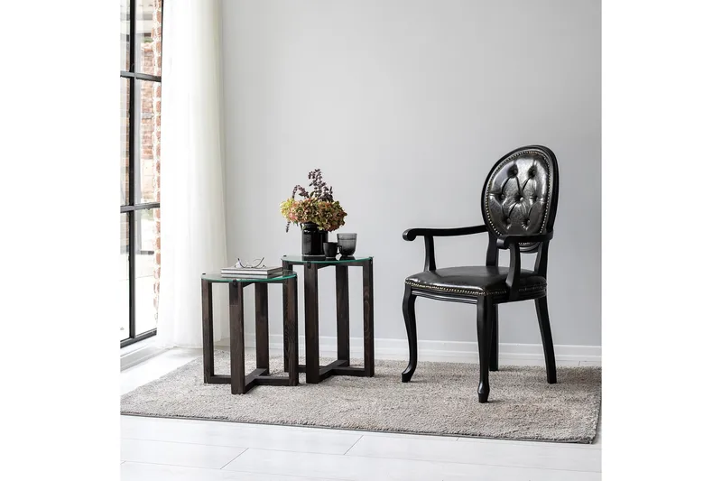 Liepene Sidebord 45x40 cm Svart - Hanah Home - Møbler - Bord - Avlastningsbord & sidobord - Brettbord og småbord