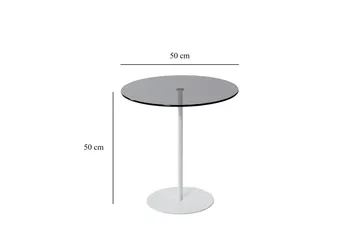 Chill-Out Sidebord 50x50 cm Hvit/Mørk Grå - Hanah Home - Møbler - Bord - Avlastningsbord & sidobord - Brettbord og småbord