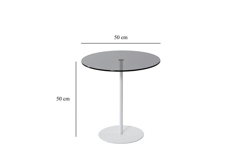 Chill-Out Sidebord 50x50 cm Hvit/Mørk Grå - Hanah Home - Møbler - Bord - Avlastningsbord & sidobord - Brettbord og småbord