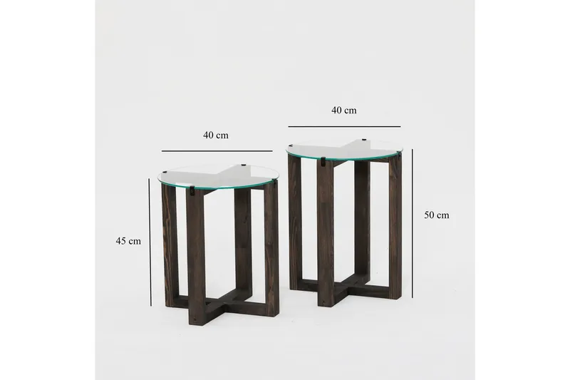 Liepene Sidebord 45x40 cm Svart - Hanah Home - Møbler - Bord - Avlastningsbord & sidobord - Brettbord og småbord