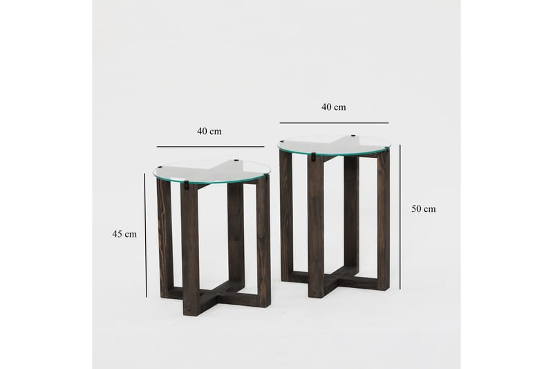 Liepene Sidebord 45x40 cm Svart - Hanah Home - Møbler - Bord - Avlastningsbord & sidobord - Brettbord og småbord