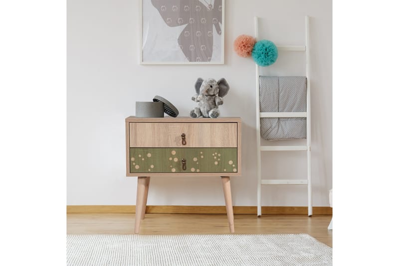 Bertoaria Nattbord 60x40 cm Brun - Hanah Home - Møbler - Bord - Avlastningsbord & sidobord - Sengebord & nattbord