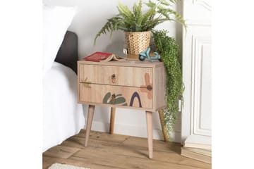 Bertoaria Nattbord 60x40 cm Brun - Hanah Home - Møbler - Bord - Avlastningsbord & sidobord - Sengebord & nattbord