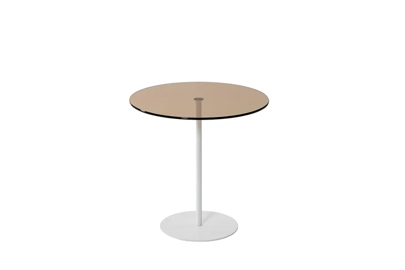Chill-Out Sidebord 50x50 cm Hvit/Bronse, Hanah Home