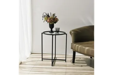 Akeno Sidebord 60x50 cm Svart - Hanah Home - Møbler - Bord - Avlastningsbord & sidobord - Lampebord & sidebord