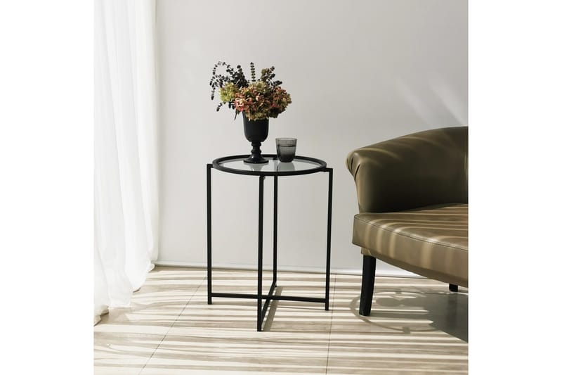 Akeno Sidebord 60x50 cm Svart - Hanah Home - Møbler - Bord - Avlastningsbord & sidobord - Lampebord & sidebord