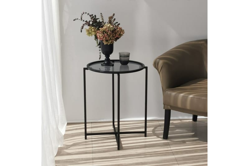 Akeno Sidebord 60x50 cm Svart - Hanah Home - Møbler - Bord - Avlastningsbord & sidobord - Lampebord & sidebord