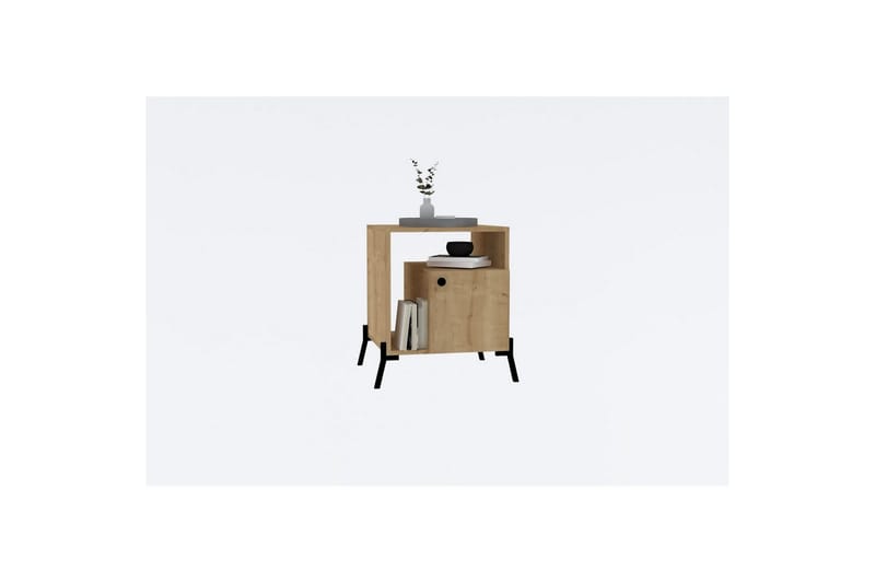 Abadan Nattbord 50 cm - Eik/Sort - Møbler - Bord - Avlastningsbord & sidobord - Sengebord & nattbord