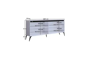 Adilen Konsollbord 180 cm - Hvit - Møbler - Bord - Avlastningsbord & sidobord - Konsollbord & gangbord