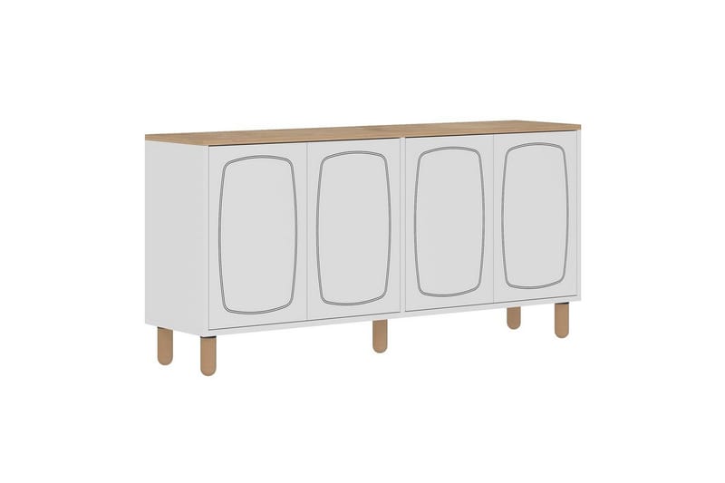 Adrin Konsollbord 150 cm - Eik/Hvit - Møbler - Bord - Avlastningsbord & sidobord - Konsollbord & gangbord