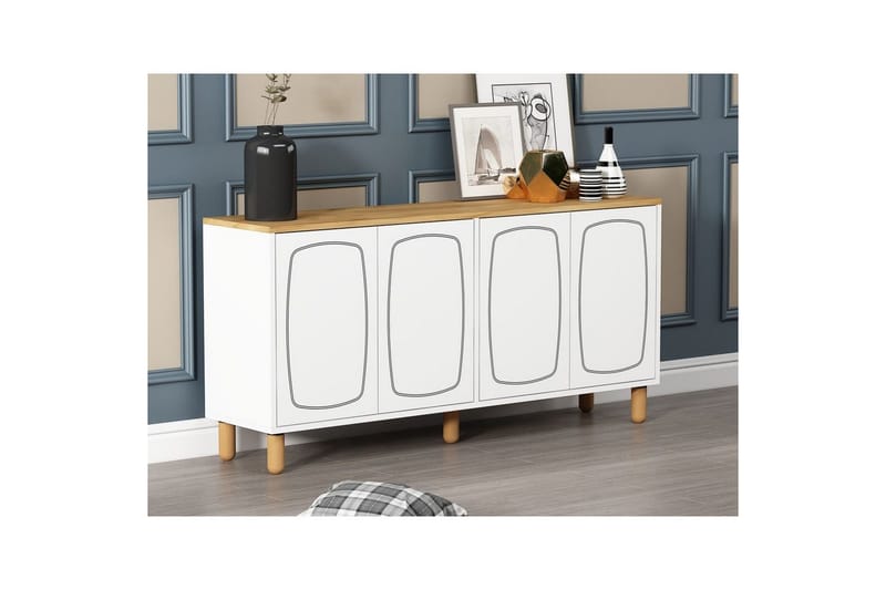 Adrin Konsollbord 150 cm - Eik/Hvit - Møbler - Bord - Avlastningsbord & sidobord - Konsollbord & gangbord