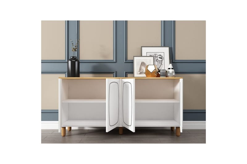 Adrin Konsollbord 150 cm - Eik/Hvit - Møbler - Bord - Avlastningsbord & sidobord - Konsollbord & gangbord