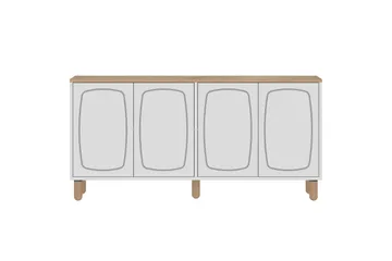 Adrin Konsollbord 150 cm - Eik/Hvit - Møbler - Bord - Avlastningsbord & sidobord - Konsollbord & gangbord