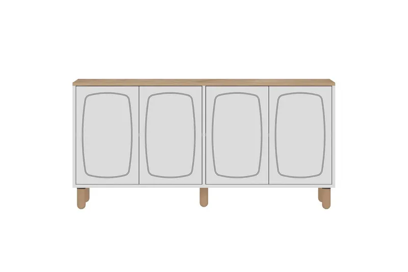 Adrin Konsollbord 150 cm, Eik/Hvit