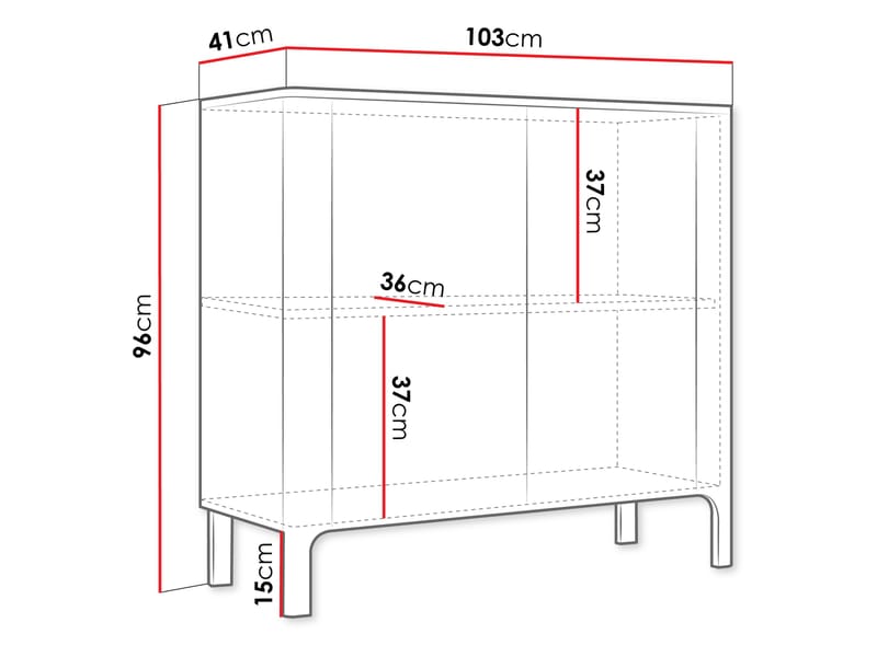 Aggarwal Skjenk 103 cm - Oppbevaring - Skap - Oppbevaringsskap