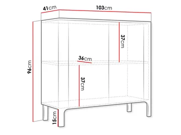 Aggarwal Skjenk 103 cm - Oppbevaring - Skap - Oppbevaringsskap