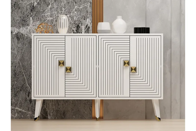 Ahart Konsollbord 120 cm - Hvit - Oppbevaring - Oppbevaringsmøbler - Sideboard & skjenk