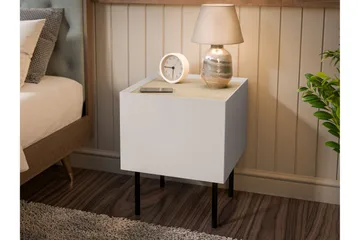 Akie Nattbord 40 cm - Beige - Møbler - Bord - Avlastningsbord & sidobord - Sengebord & nattbord