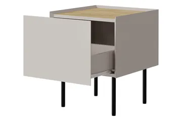 Akie Nattbord 40 cm - Beige - Møbler - Bord - Avlastningsbord & sidobord - Sengebord & nattbord