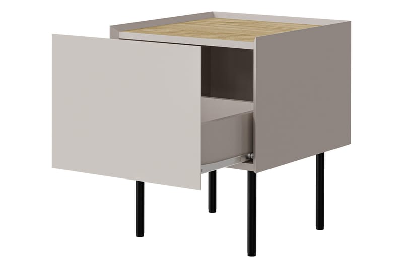 Akie Nattbord 40 cm - Beige - Møbler - Bord - Avlastningsbord & sidobord - Sengebord & nattbord
