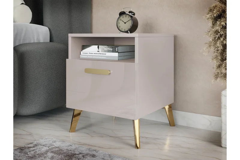 Akihiko Nattbord 40 cm - Cashmere - Møbler - Bord - Avlastningsbord & sidobord - Sengebord & nattbord