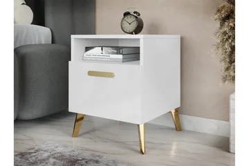 Akihiko Nattbord 40 cm - Hvit - Møbler - Bord - Avlastningsbord & sidobord - Sengebord & nattbord