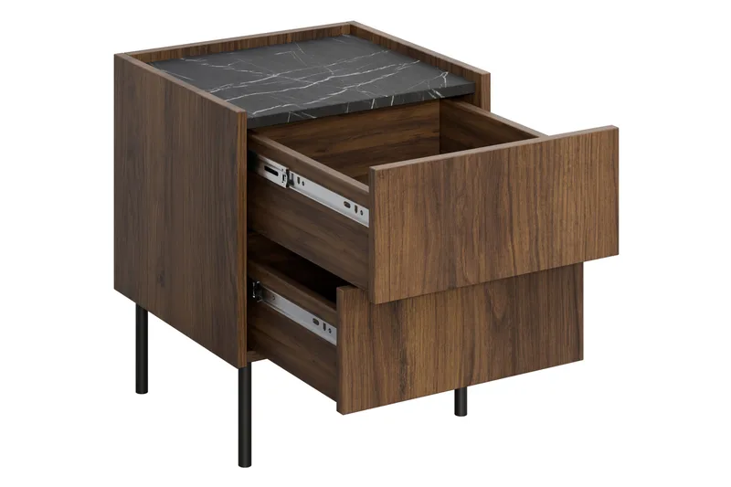 Akihito Nattbord 40 cm - Brun - Møbler - Bord - Avlastningsbord & sidobord - Sengebord & nattbord