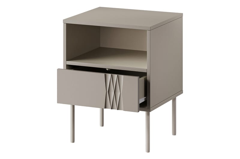 Akiko Nattbord 44 cm - Beige - Møbler - Bord - Avlastningsbord & sidobord - Sengebord & nattbord