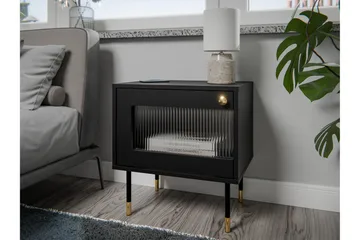 Akilesh Nattbord 52 cm - Svart - Møbler - Bord - Avlastningsbord & sidobord - Sengebord & nattbord