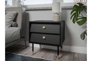 Akilesh Nattbord 52 cm - Svart - Møbler - Bord - Avlastningsbord & sidobord - Sengebord & nattbord