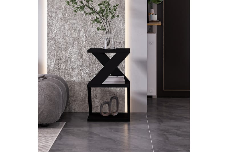 Albeni Sidebord 29,6 cm - Svart/Eik - Møbler - Bord - Avlastningsbord & sidobord - Brettbord og småbord
