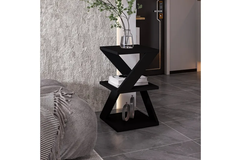 Albeni Sidebord 29,6 cm - Svart/Eik - Møbler - Bord - Avlastningsbord & sidobord - Brettbord og småbord