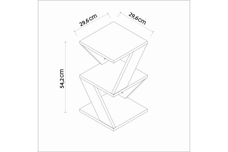 Albeni Sidebord 29,6 cm - Svart/Eik - Møbler - Bord - Avlastningsbord & sidobord - Brettbord og småbord