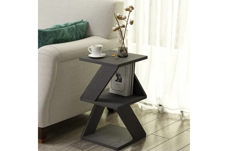 Albeni Sidebord 29,6 cm - Svart/Natur - Møbler - Bord - Avlastningsbord & sidobord - Brettbord og småbord