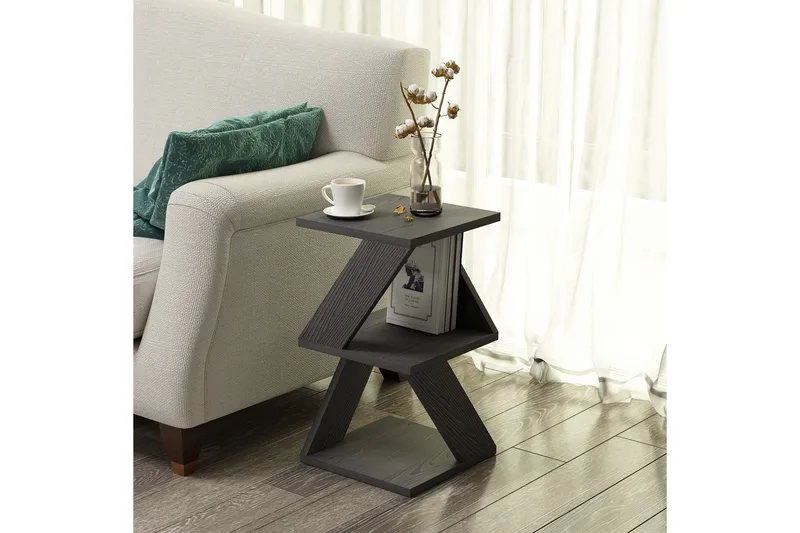 Albeni Sidebord 29,6 cm - Svart/Natur - Møbler - Bord - Avlastningsbord & sidobord - Brettbord og småbord