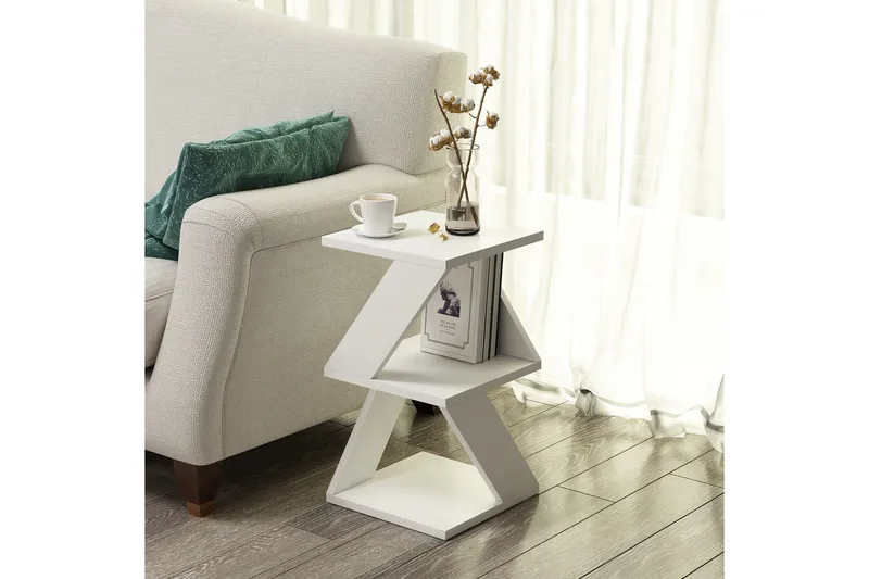 Albeni Sidebord 30 cm - Hvit - Møbler - Bord - Avlastningsbord & sidobord - Brettbord og småbord