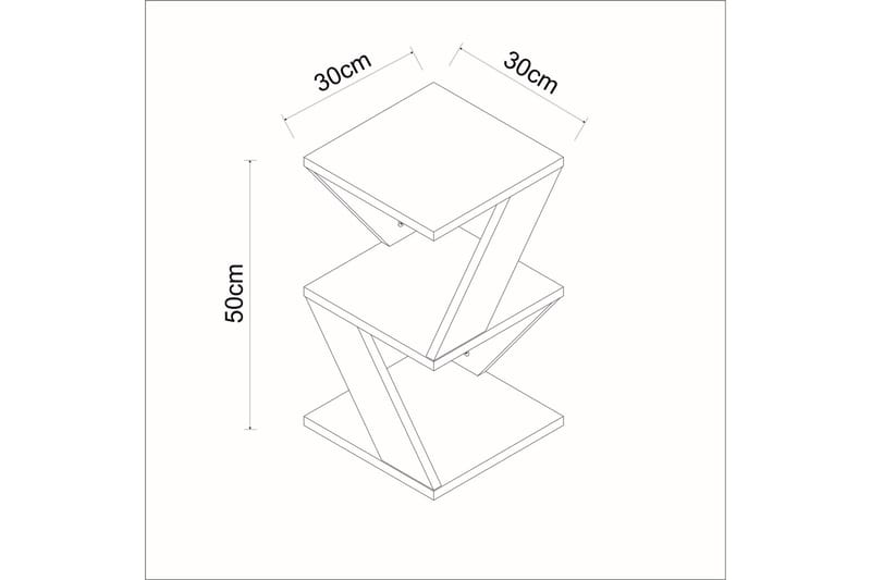 Albeni Sidebord 30 cm - Hvit - Møbler - Bord - Avlastningsbord & sidobord - Lampebord & sidebord