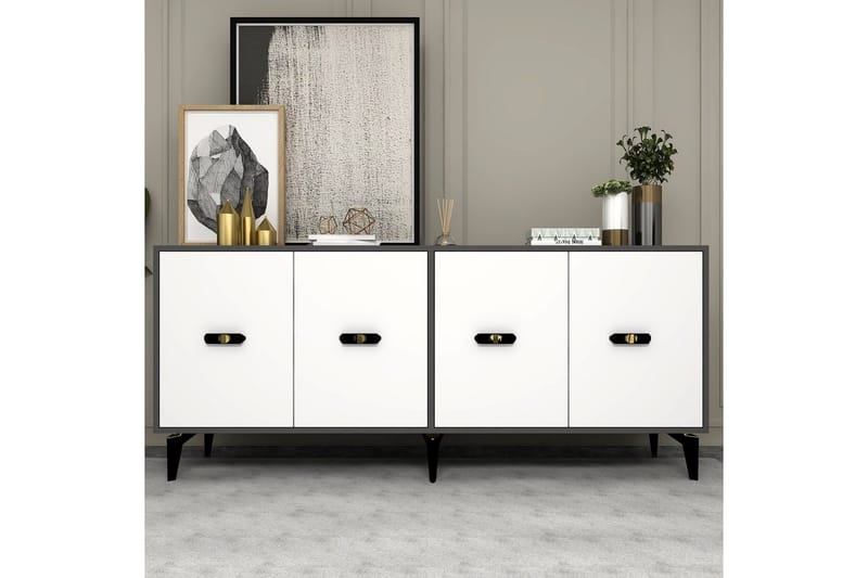 Algeria Konsollbord 180 cm - Antrasitt/Hvit - Møbler - Bord - Avlastningsbord & sidobord - Konsollbord & gangbord