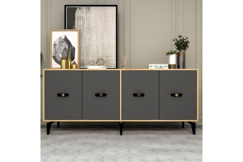 Algeria Konsollbord 180 cm - Eik/Antrasitt - Møbler - Bord - Avlastningsbord & sidobord - Konsollbord & gangbord